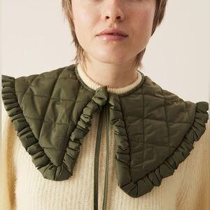 Ganni Ripstop Quilted Collar